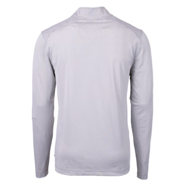 Men's Cutter & Buck  Gray Auburn Tigers Alumni Logo DryTec Virtue Eco Pique Micro Stripe Recycled Quarter-Zip Pullover Top - Image 7