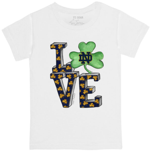 Toddler Tiny Turnip  White Notre Dame Fighting Irish Love T-Shirt - Image 6