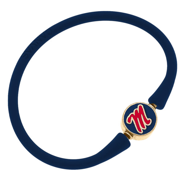 Women's Ole Miss Rebels Enamel Silicone Bali Bracelet