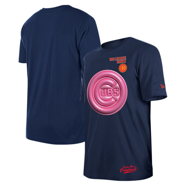 Men's New Era Navy Chicago Cubs Big League Chew T-Shirt - Image 5
