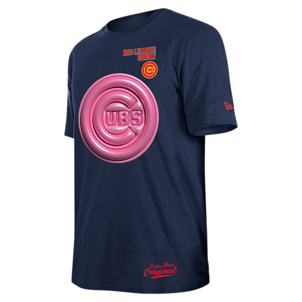 Men's New Era Navy Chicago Cubs Big League Chew T-Shirt - Image 6