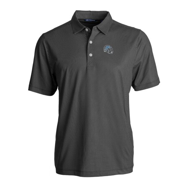 Men's Cutter & Buck  Black Detroit Lions Helmet Big & Tall Pike Eco Symmetry Print Stretch Recycled Polo - Image 6