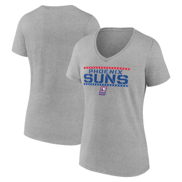 Women's  Gray Phoenix Suns Hoops For Troops Training V-Neck T-Shirt - Image 5