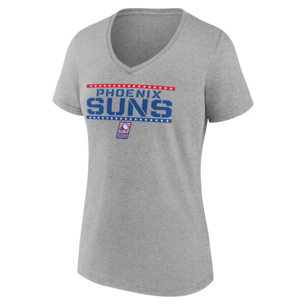 Women's  Gray Phoenix Suns Hoops For Troops Training V-Neck T-Shirt - Image 3