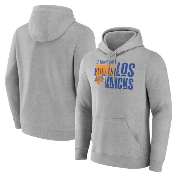 Men's  Gray New York Knicks Noches Ene-Be-A Training Pullover Hoodie - Image 2