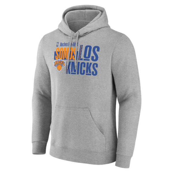 Men's  Gray New York Knicks Noches Ene-Be-A Training Pullover Hoodie - Image 6