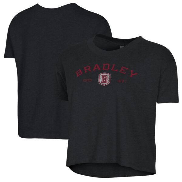Women's Alternative Apparel  Black Bradley Braves Retro Jersey Headliner Cropped T-Shirt - Image 5