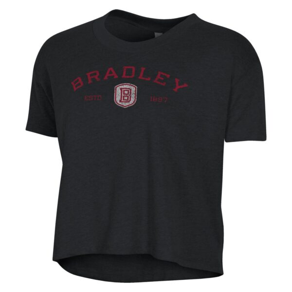Women's Alternative Apparel  Black Bradley Braves Retro Jersey Headliner Cropped T-Shirt - Image 6