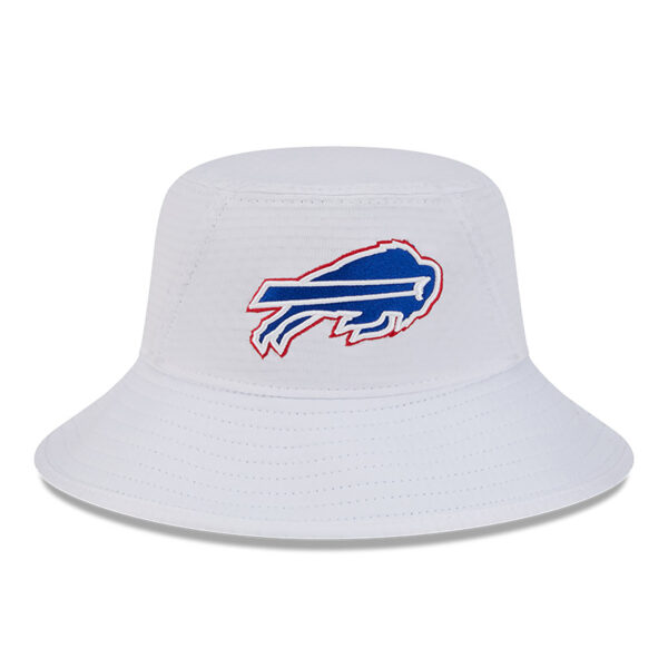 Men's New Era White Buffalo Bills 2024 NFL Training Camp Stretch Bucket Hat - Image 7