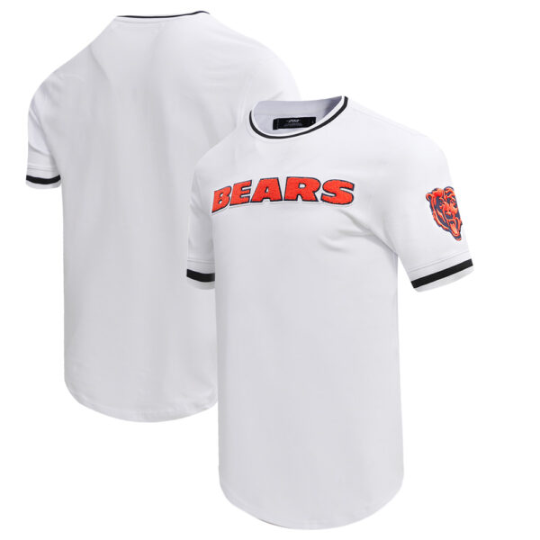 Men's Pro Standard  White Chicago Bears Classic Chenille Double Knit T-Shirt - Image 8