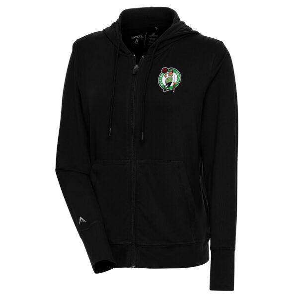 Women's Antigua  Black Boston Celtics Moving Full-Zip Jacket
