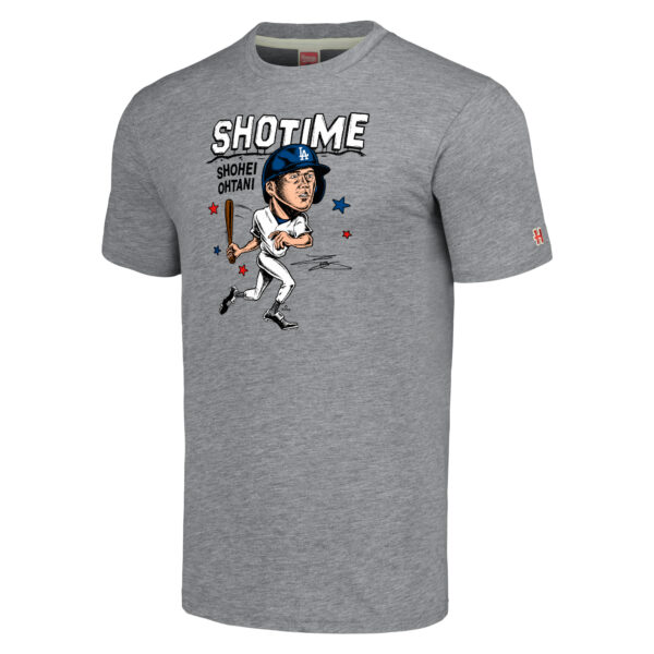 Men's Homage Shohei Ohtani Gray Los Angeles Dodgers Signature T-Shirt - Image 6
