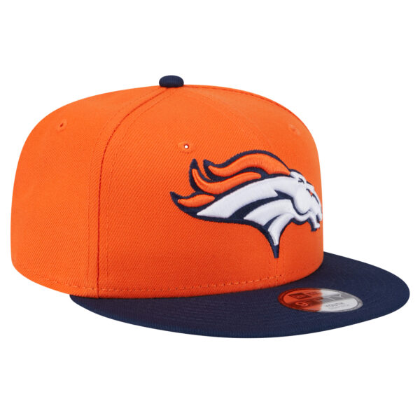 Youth New Era Orange/Navy Denver Broncos Main Two-Tone 9FIFTY Snapback Hat - Image 9