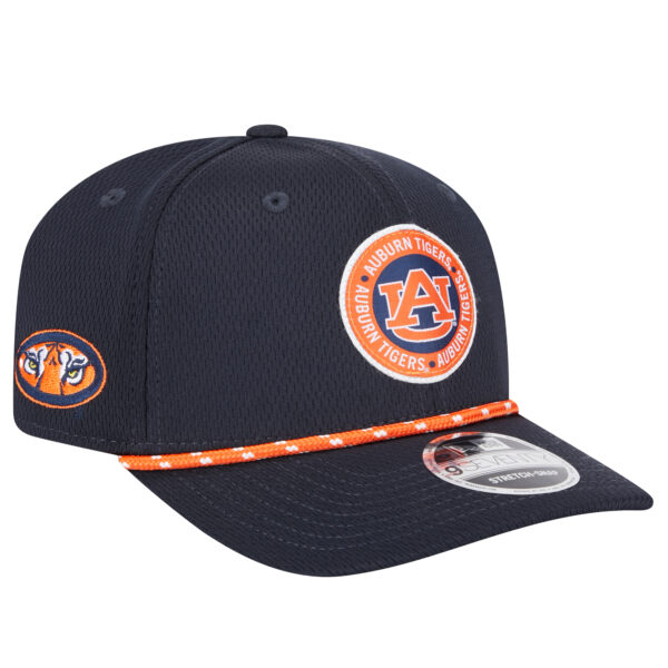 Men's New Era Navy Auburn Tigers COOLERA 9SEVENTY Rope Stretch-Snap Hat - Image 9