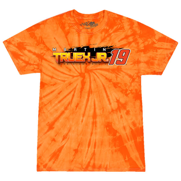 Youth Joe Gibbs Racing Team Collection  Orange Martin Truex Jr Bass Pro Shops Car Tie-Dye T-Shirt - Image 6