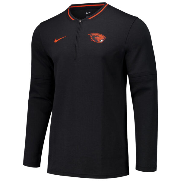 Men's Nike Black Oregon State Beavers Coaches Quarter-Zip Jacket - Image 6