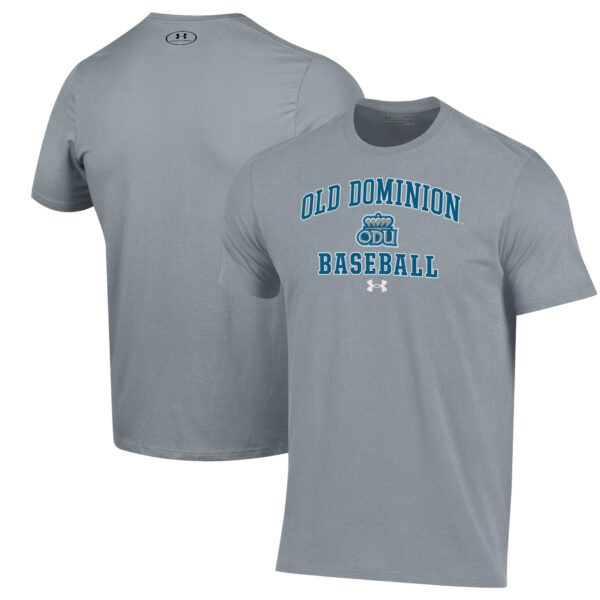 Men's Under Armour  Gray Old Dominion Monarchs Baseball Performance T-Shirt - Image 5