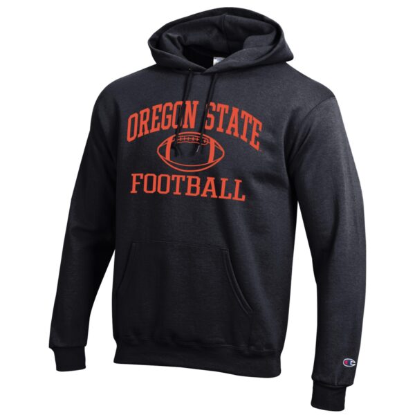 Men's Champion Black Oregon State Beavers Football Icon Pullover Hoodie - Image 6