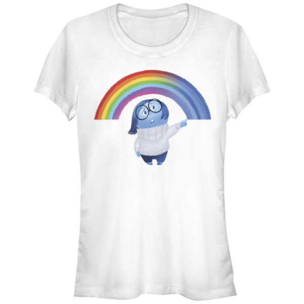 Women's Mad Engine White Inside Out Sadness Rainbow T-Shirt