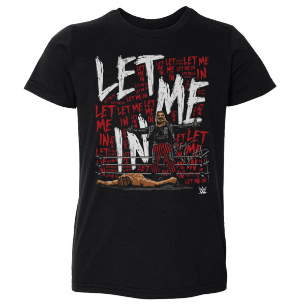 Toddler 500 Level Black Bray Wyatt Let Me In Repeat T-Shirt