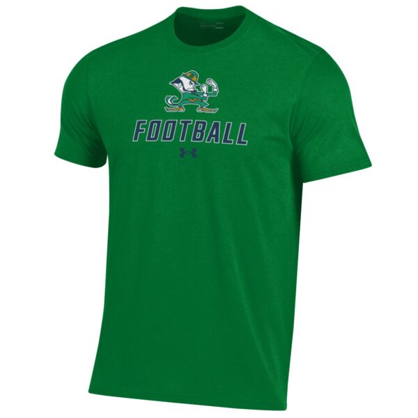 Men's Under Armour Green Notre Dame Fighting Irish Football Performance T-Shirt - Image 3