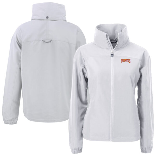 Women's Cutter & Buck Gray Pittsburgh Pirates  Charter Eco Recycled Full-Zip Jacket - Image 2