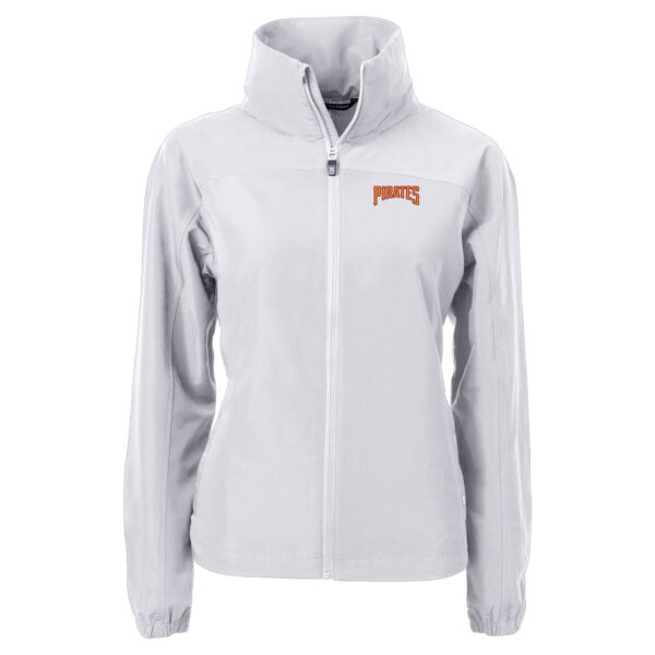 Women's Cutter & Buck Gray Pittsburgh Pirates  Charter Eco Recycled Full-Zip Jacket - Image 6