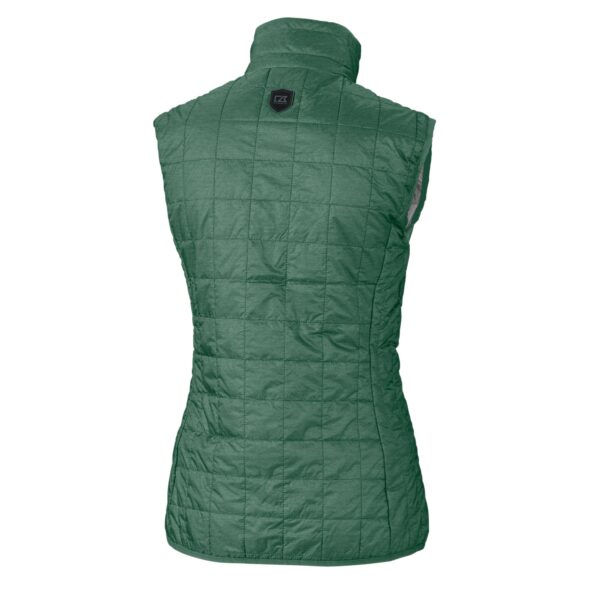 Women's Cutter & Buck Hunter Green New York Jets  Primary Logo  Rainier PrimaLoft Eco Insulated Full-Zip Printed Puffer Vest - Image 7