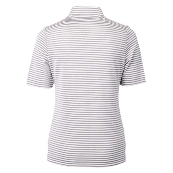 Women's Cutter & Buck Gray Kansas City Royals Virtue Eco Pique Stripe Recycled Polo - Image 7