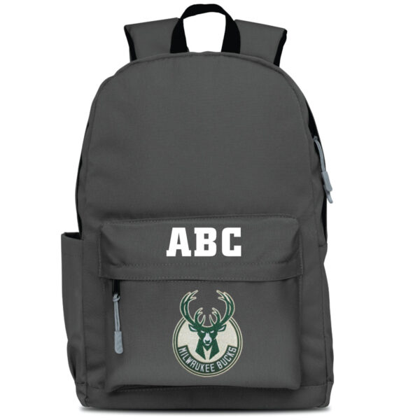 MOJO Gray Milwaukee Bucks Personalized Campus Laptop Backpack