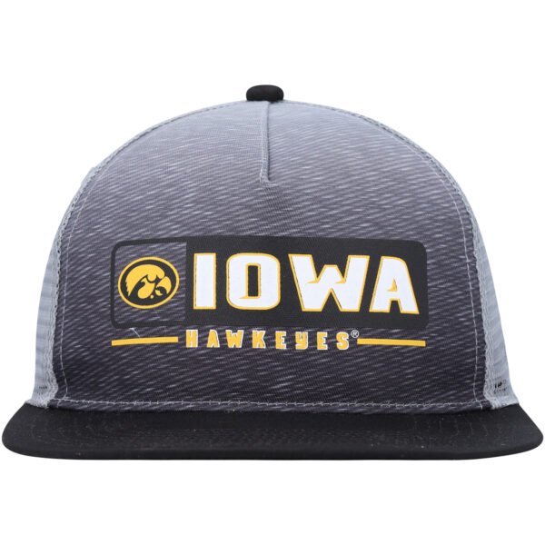 Men's Colosseum  Black/Gray Iowa Hawkeyes Snapback Hat - Image 7