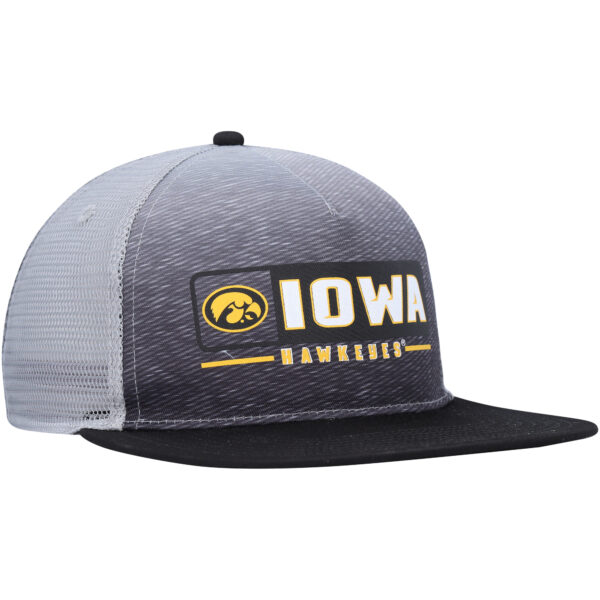 Men's Colosseum  Black/Gray Iowa Hawkeyes Snapback Hat - Image 8