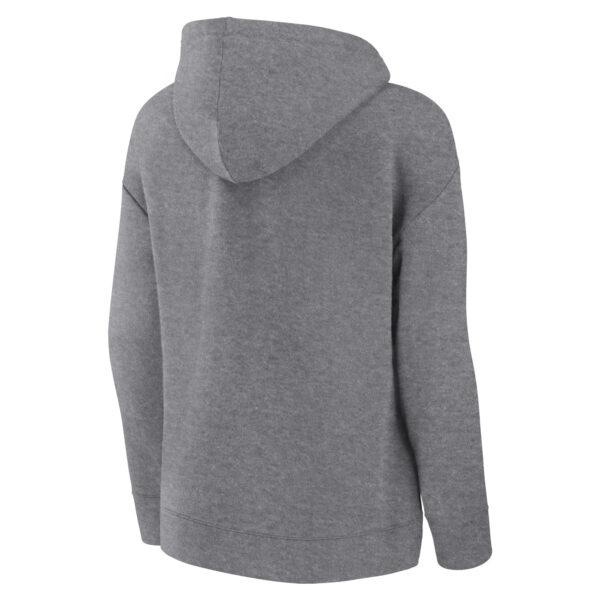 Women's Fanatics Heather Gray Cleveland Guardians Script Favorite Lightweight Pullover Hoodie - Image 7