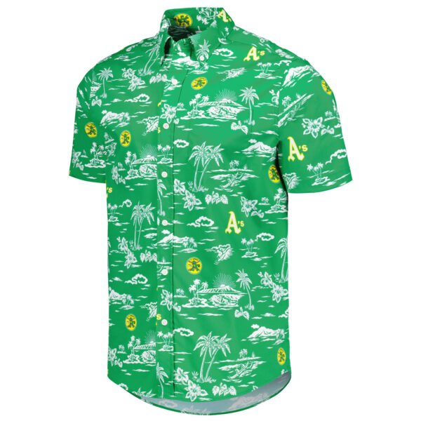 Men's Reyn Spooner Green Oakland Athletics Kekai Button-Down Shirt - Image 6