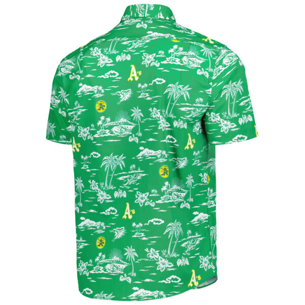 Men's Reyn Spooner Green Oakland Athletics Kekai Button-Down Shirt - Image 4
