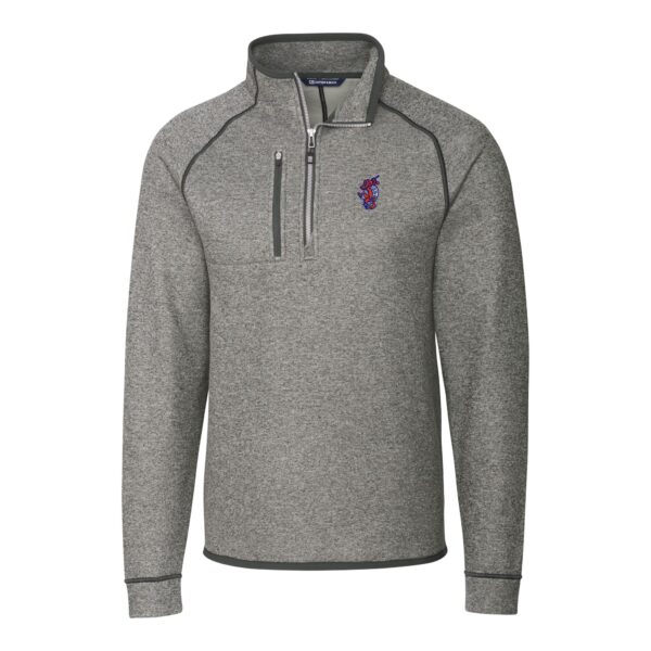 Men's Cutter & Buck Heather Gray Florida Gators Swinging Gator Mainsail Sweater-Knit Half-Zip Pullover Top - Image 6