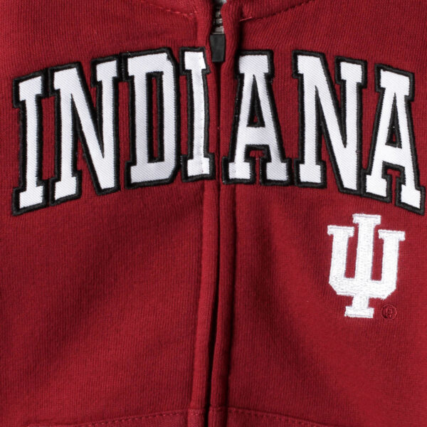 Youth Crimson Indiana Hoosiers Applique Arch & Logo Full-Zip Hoodie - Image 5