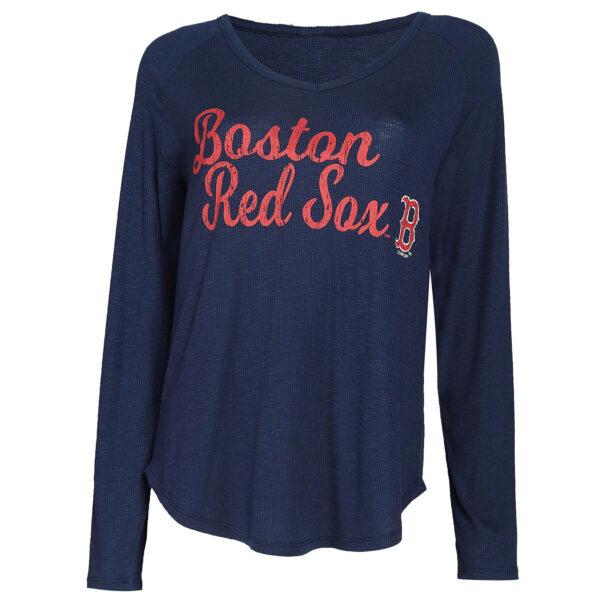 Women's Concepts Sport Navy Boston Red Sox Composure Long Sleeve Top