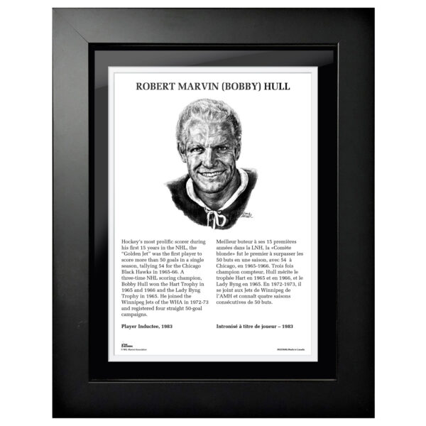 Bobby Hull 12'' x 16'' NHL Hockey Hall of Fame Photo