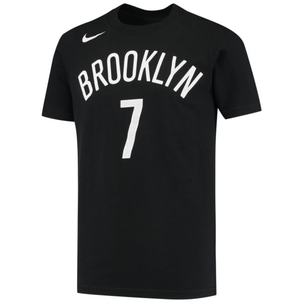 Youth Nike Kevin Durant Black Brooklyn Nets Logo Name & Number Performance T-Shirt - Image 6