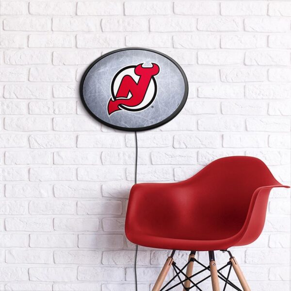 New Jersey Devils 18'' x 14'' Team Slimline Illuminated Wall Sign - Image 5