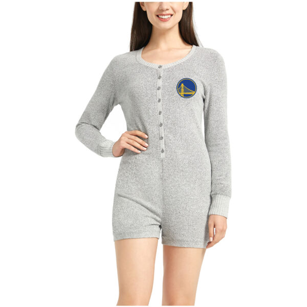 Women's Concepts Sport Gray Golden State Warriors Venture Sweater Romper