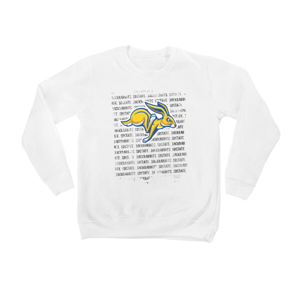 Youth White South Dakota State Jackrabbits Bold Type Pullover Sweatshirt