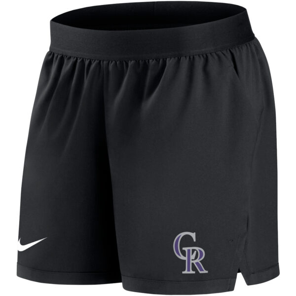 Women's Nike Black Colorado Rockies Authentic Collection Flex Vent Max Performance Shorts - Image 9