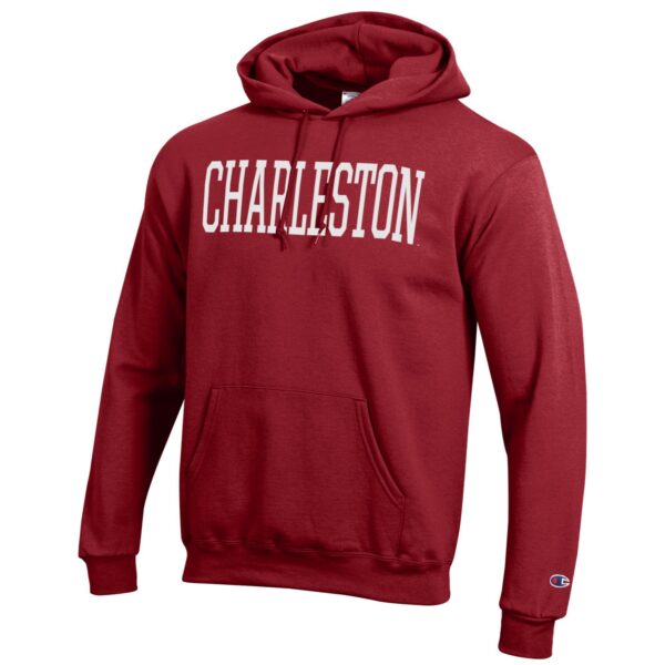 Men's Champion Maroon Charleston Cougars Eco Powerblend Pullover Hoodie - Image 6
