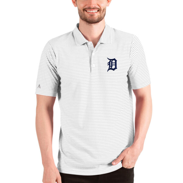 Men's Antigua White Detroit Tigers Esteem Polo