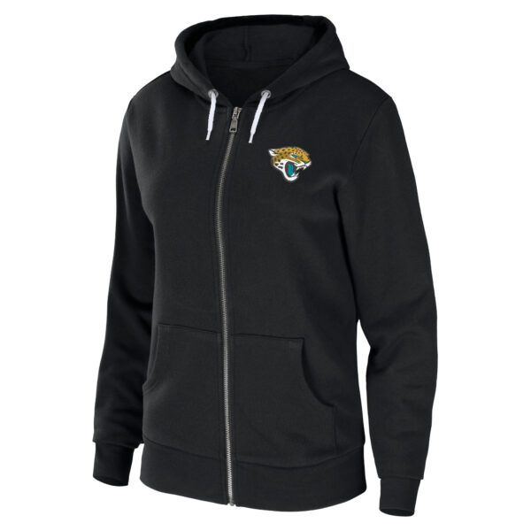 Women's WEAR by Erin Andrews Black Jacksonville Jaguars Sponge Fleece Full-Zip Hoodie - Image 6