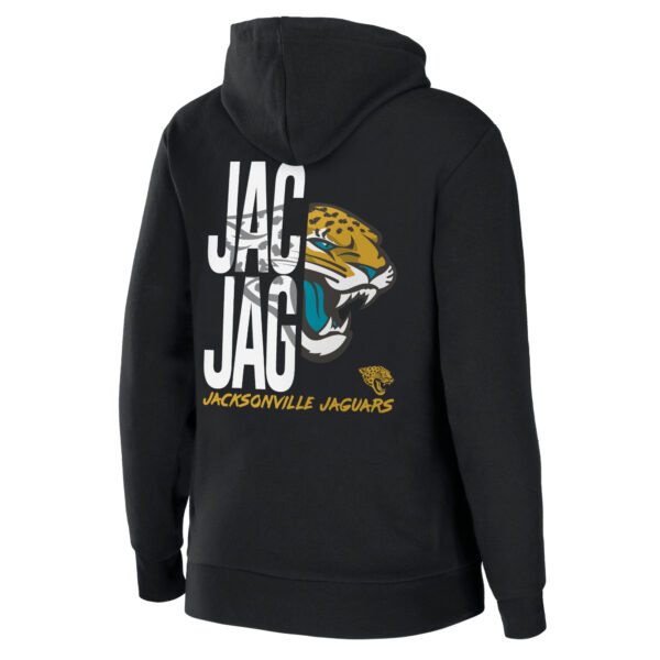 Women's WEAR by Erin Andrews Black Jacksonville Jaguars Sponge Fleece Full-Zip Hoodie - Image 7