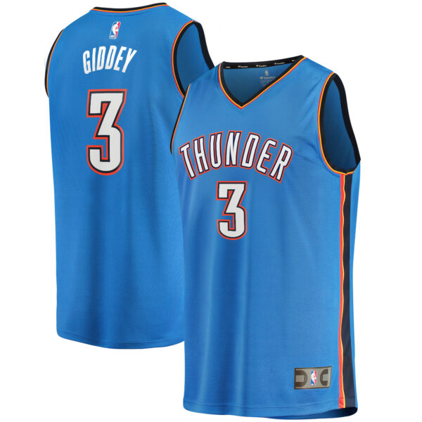 Men's Fanatics Josh Giddey Blue Oklahoma City Thunder 2021/22 Fast Break Replica Jersey - Icon Edition