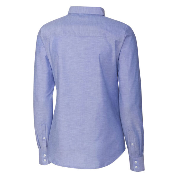 Women's Cutter & Buck Powder Blue Buffalo Bills Throwback Logo Oxford Stretch Long Sleeve Button-Up Shirt - Image 7